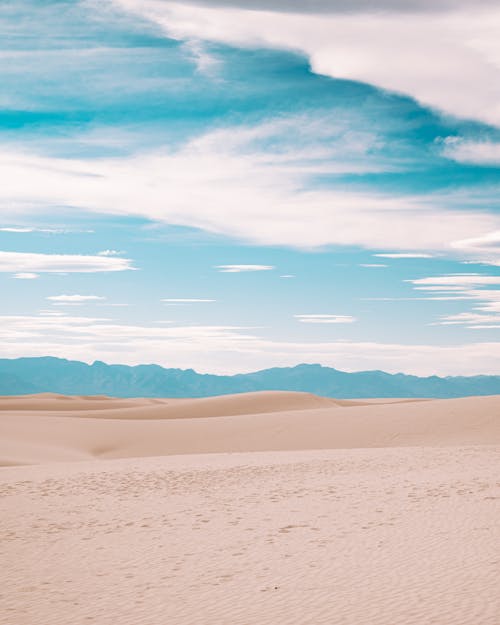 Brown Sand under Blue Sky