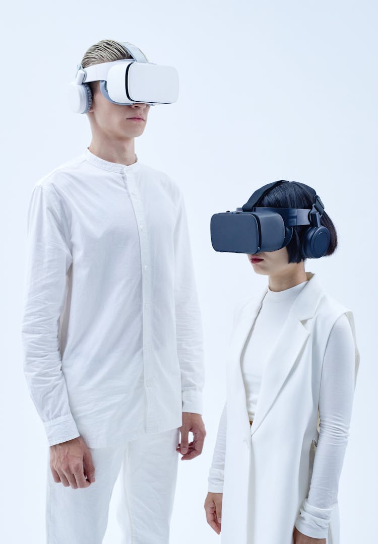 Man And Woman Wearing Oculus Quest