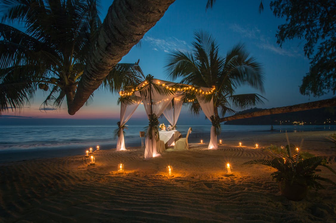 White Canopy Tent Near Coastline