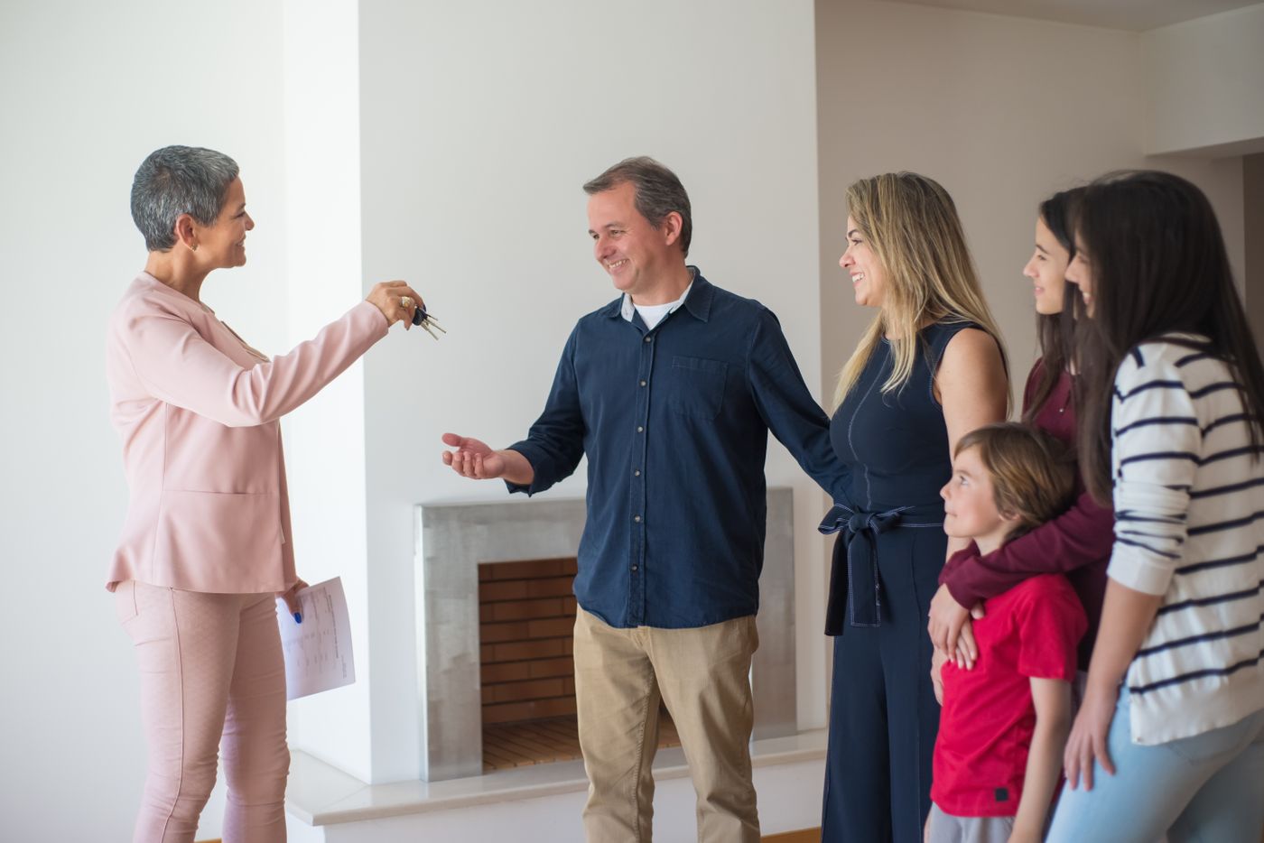 Family welcomed into their new home