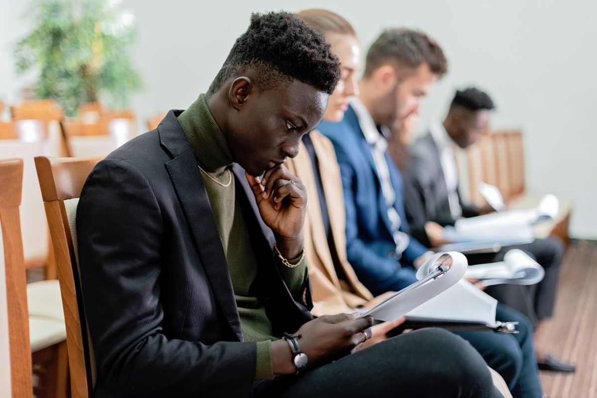 People reviewing financial documents