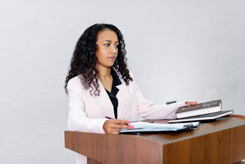 Woman at Podium