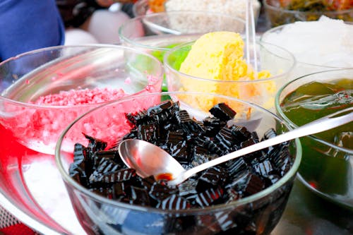 Free stock photo of asian food, black jelly, chop Stock Photo