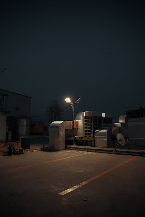 停車場, 垂直拍攝, 晚上 的 免費圖庫相片