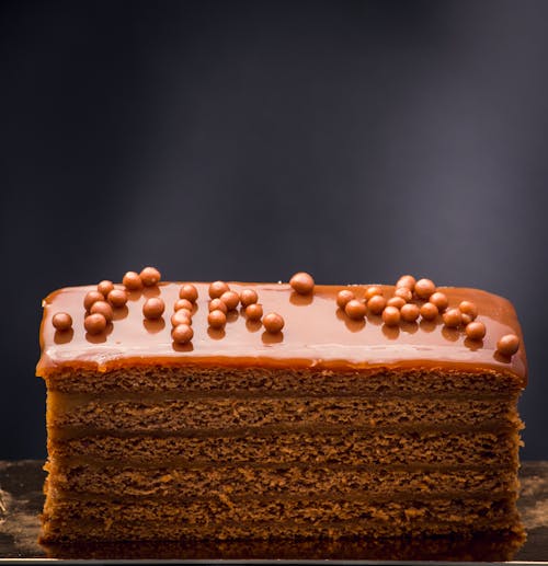 Free Brown Cake With Brown Beans Stock Photo