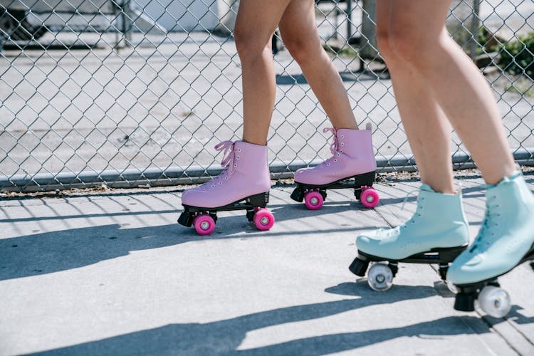 Close Up Shot Of A Roller Skates