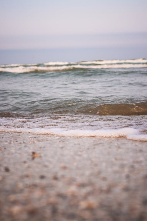 Sea Waves Crashing on Shore