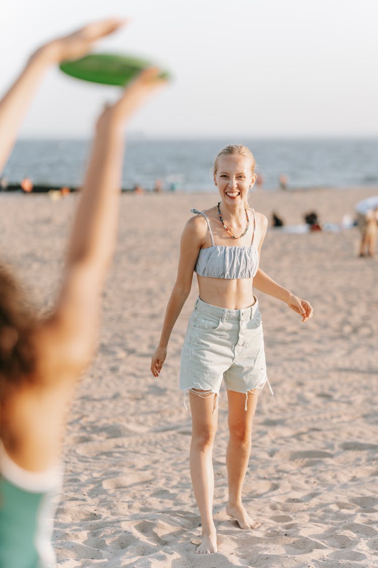 Smiling Girl On The Beach 