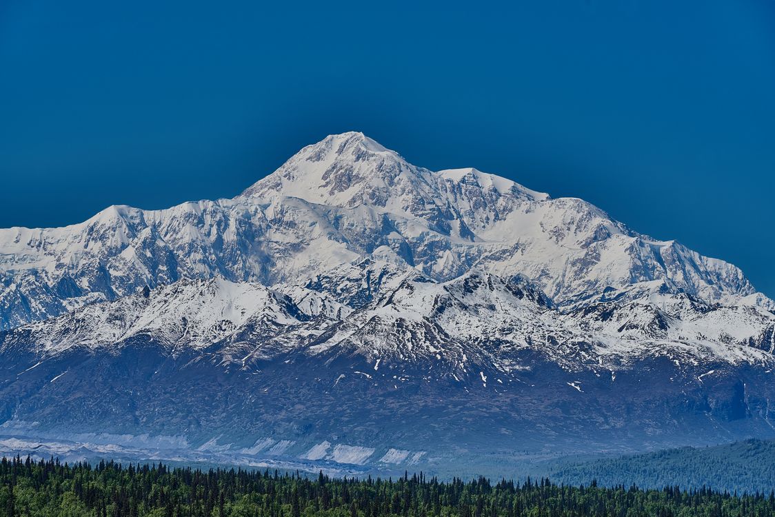 White mountain landscape in Alaska