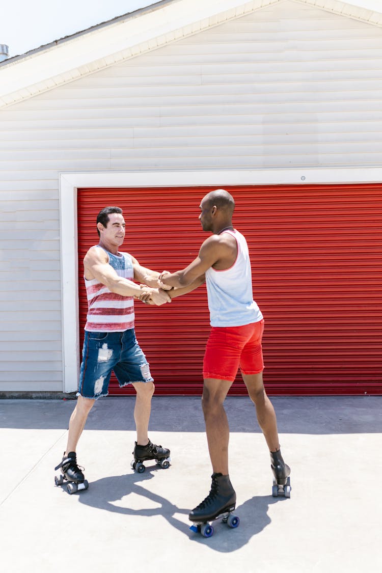 
A Couple Roller Skating