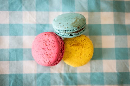 Free Close-Up Photography of Three Macaroons Stock Photo