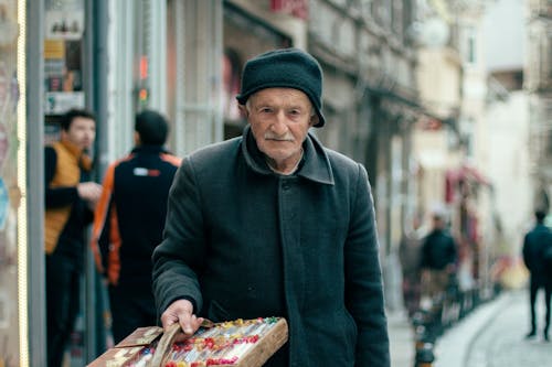 Men Selling Stuff on a Street in Istanbul 