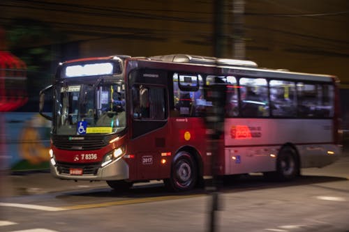 Imagine de stoc gratuită din autobuz, noaptea, oraș scena