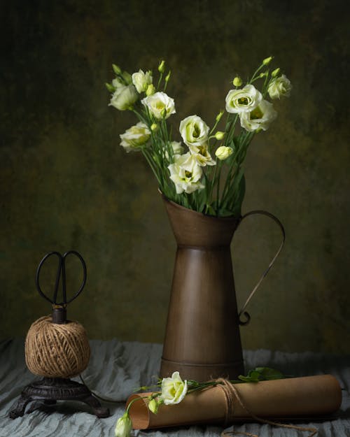 Beyaz çiçekler, bitki örtüsü, Çiçek aranjmanı içeren Ücretsiz stok fotoğraf
