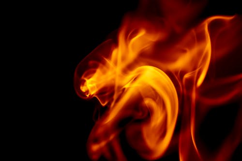 Close-Up Shot of a Burning Fire