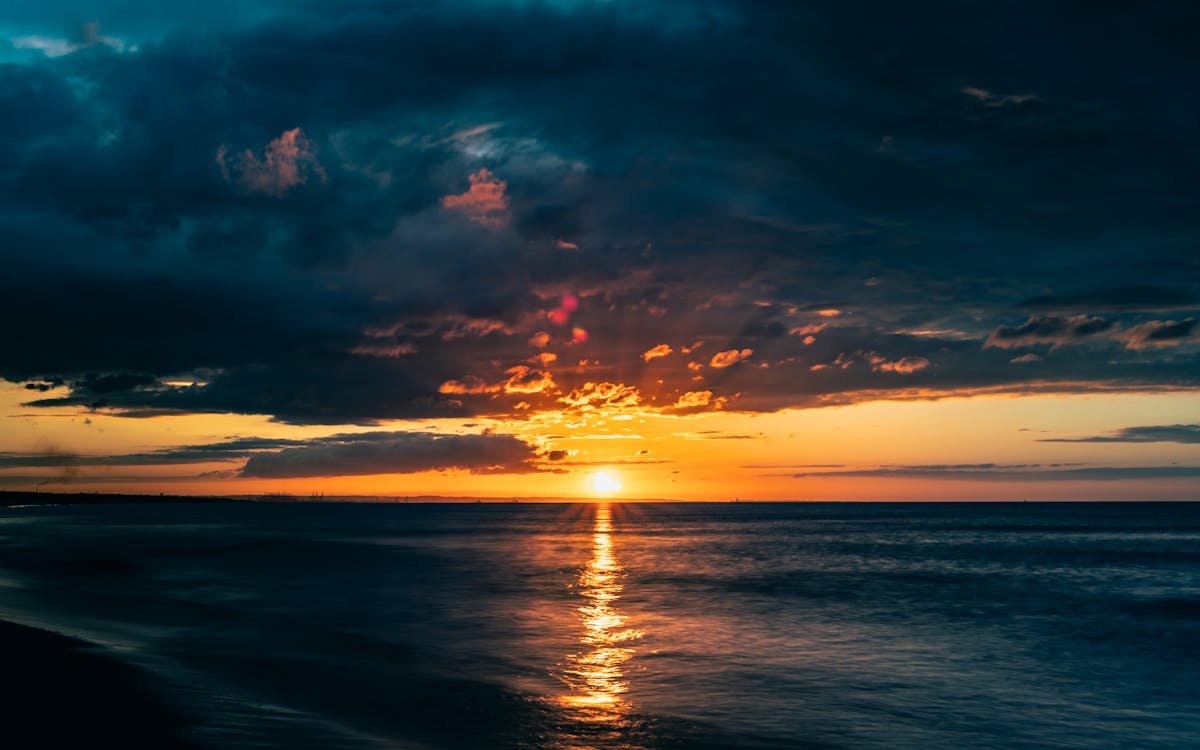 Scenic View of Beach during Sunset