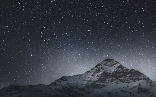 Ücretsiz dağ, doğa, gece gökyüzü içeren Ücretsiz stok fotoğraf Stok Fotoğraflar