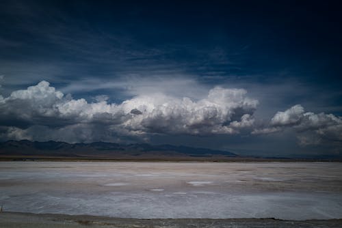 White Clouds Over the Chaka Salt Lake