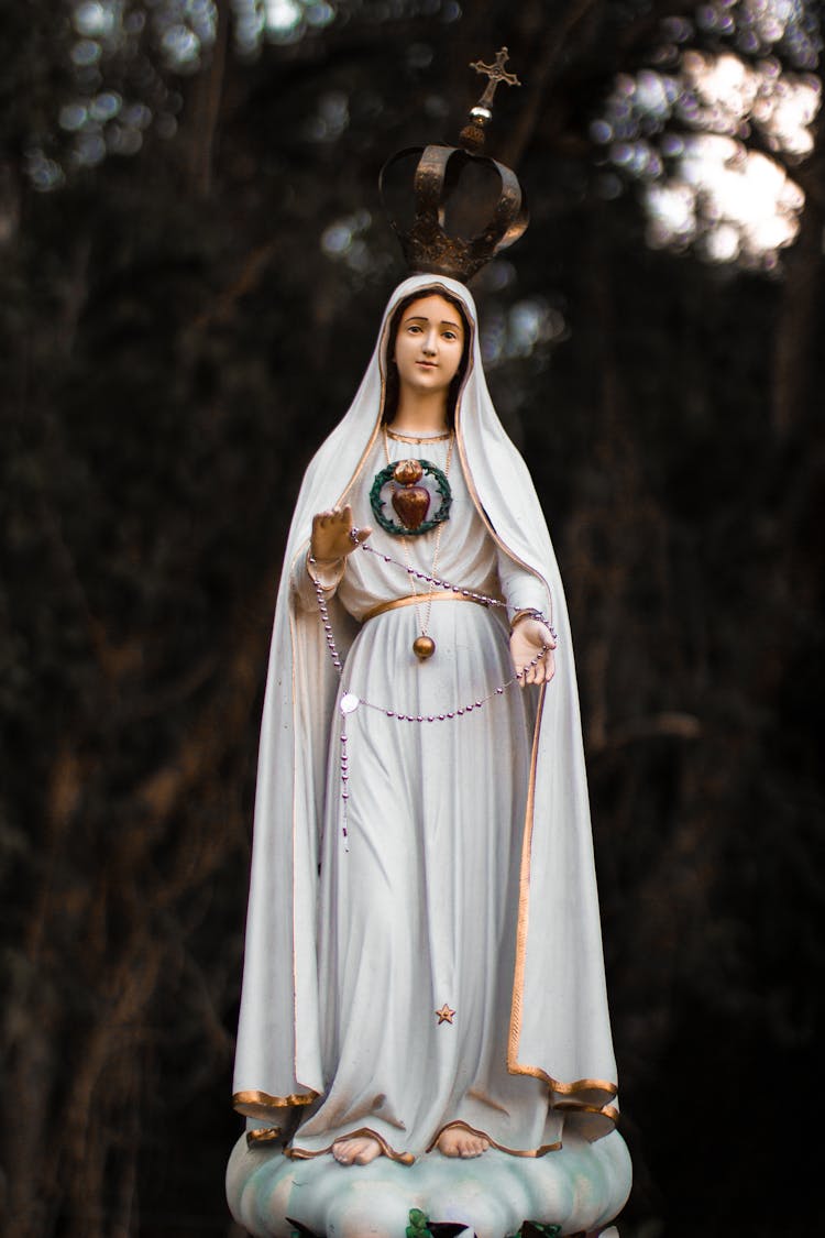 A Statue Of The Immaculate Heart Of Mary