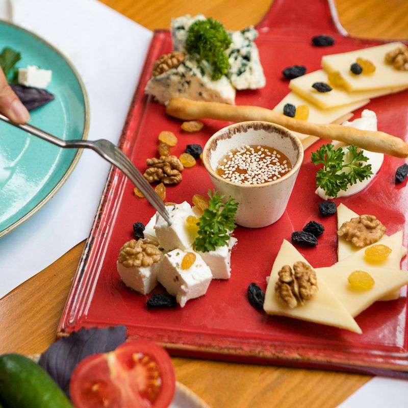 Greek Saganaki Cheese and Honey Dip