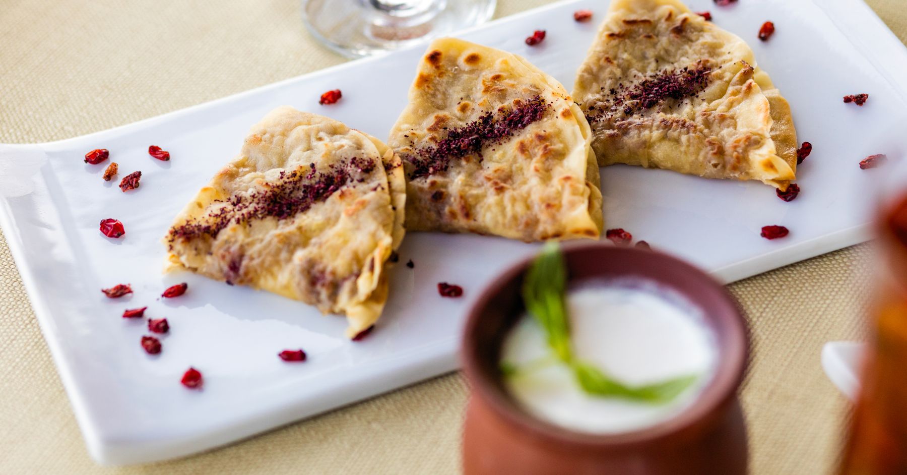 A traditional dish finished with visible sumac