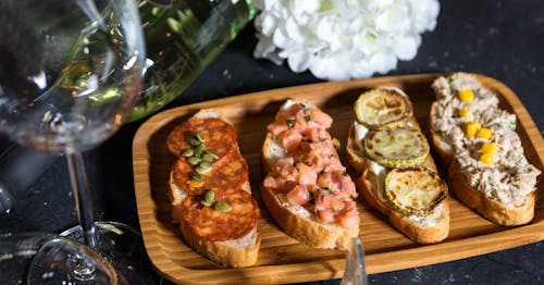 A Assortment of Crostinis