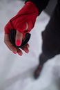 Person Holding Black Round Device