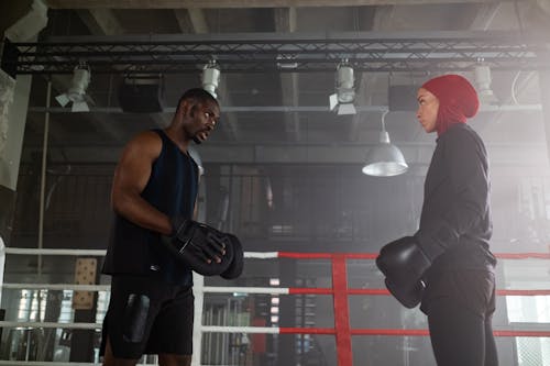 Woman Doing Boxing Training 