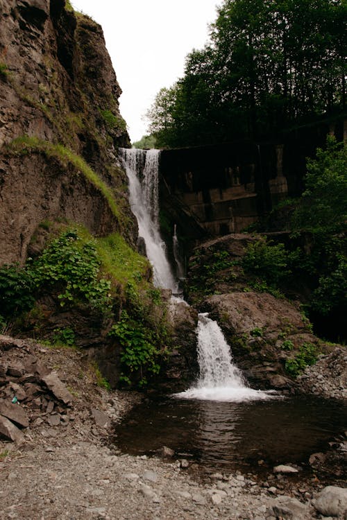 Waterfall in Mountains