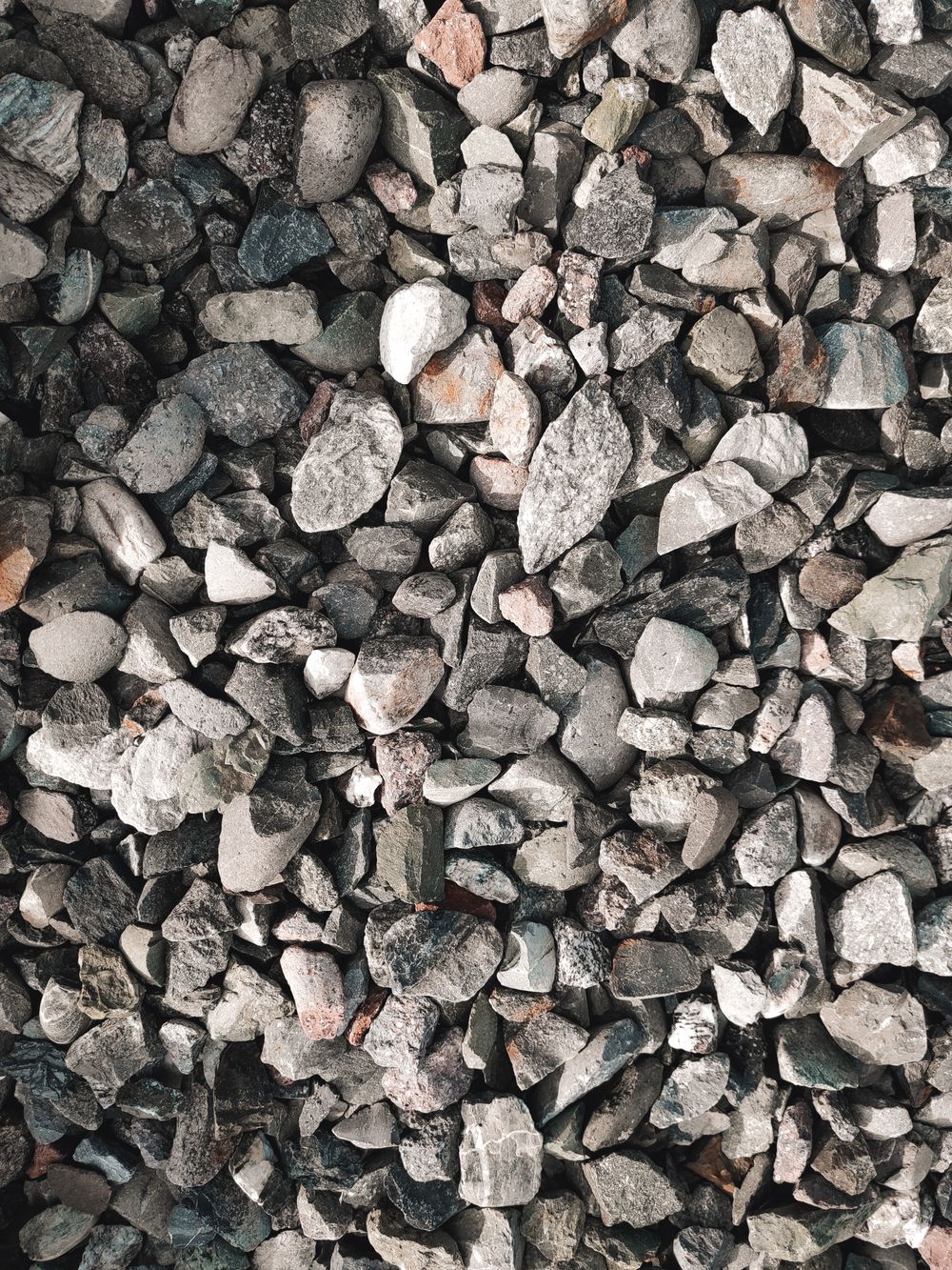 Graded angular basalt aggregate