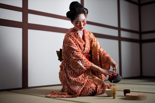 Kostenloses Stock Foto zu frau, geisha, japanische kultur