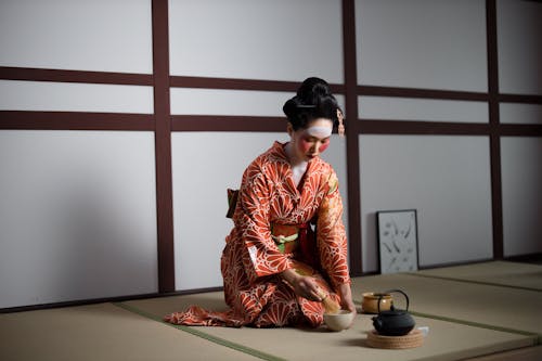 Kostenloses Stock Foto zu frau, geisha, japanische kultur