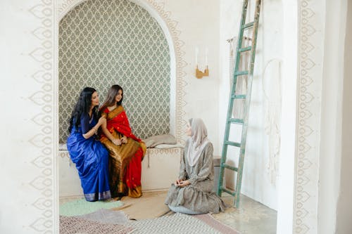 Group of Women Talking at Home