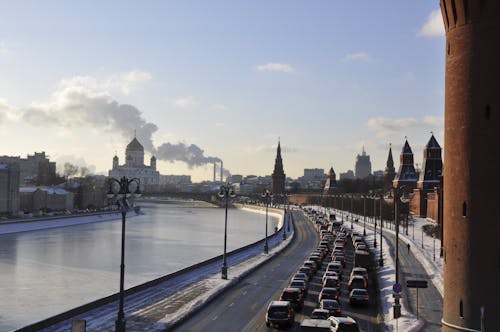 シティストリート, トラフィック, モスクワの無料の写真素材
