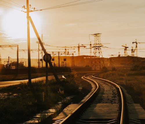 Railway Tracks at Sunrise
