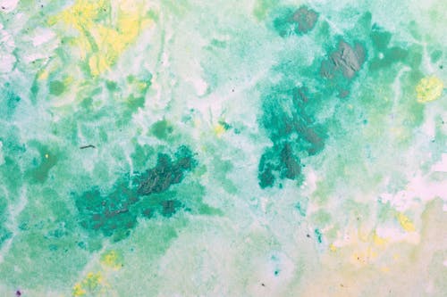 Green and Yellow Abstract Painting