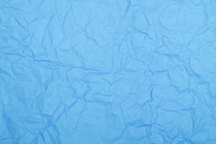 Wrinkled Blue Paper