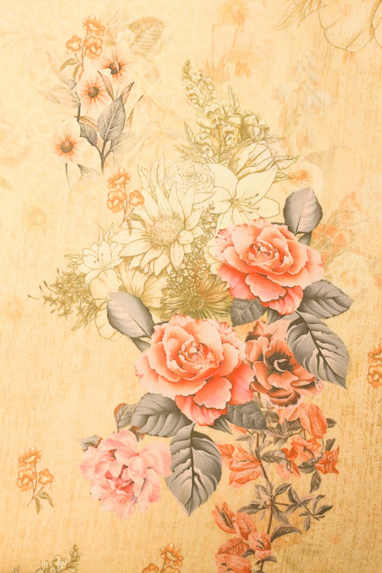 Retro Wallpaper Floral Pattern