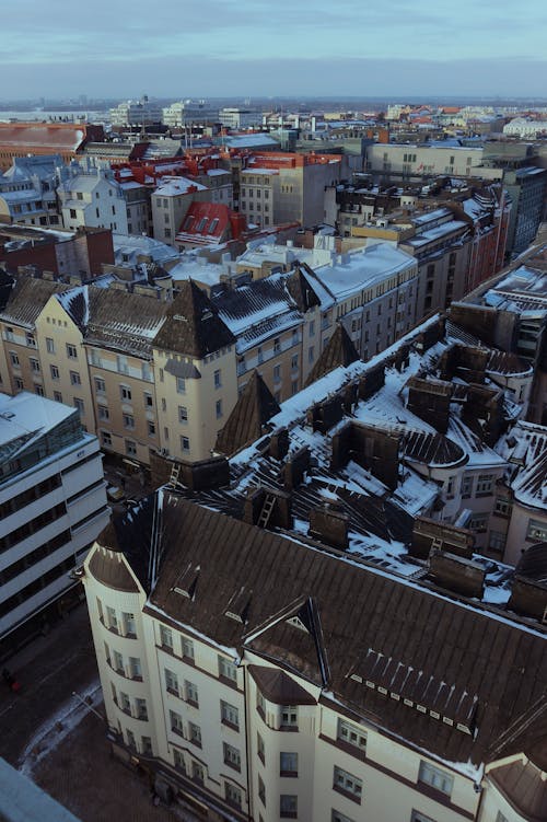 冬季, 垂直拍摄, 城市 的 免费素材图片