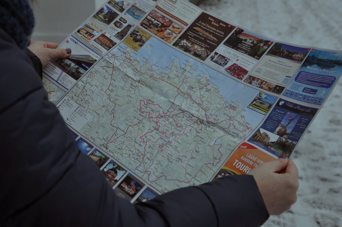 A Person Reading a Map · Free Stock Photo