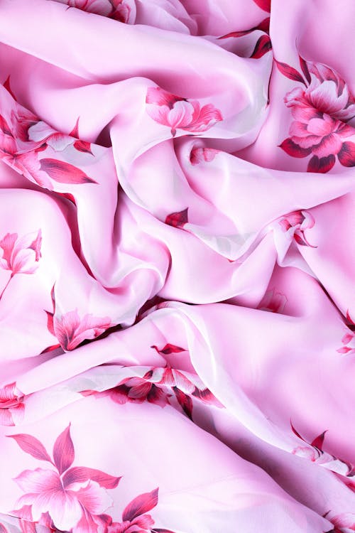 Pink Flower Design on Pink Fabric