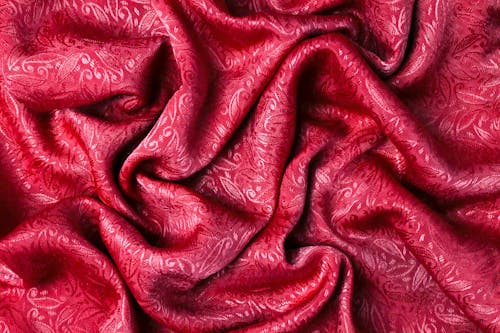 Close-up Shot of Crumpled Fabric