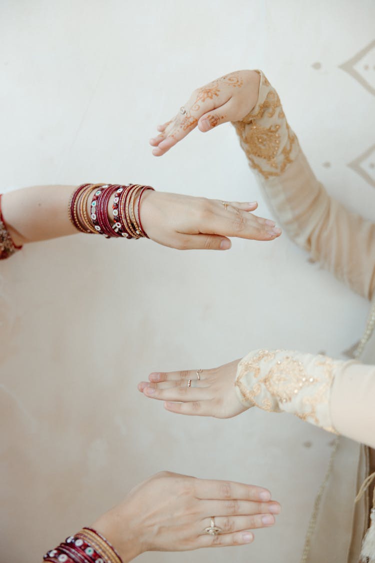 A Person Wearing Bangles