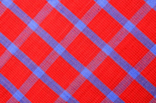 Free Red Blue and Purple Plaid Textile Stock Photo