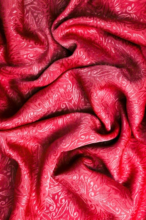 Crumpled Red Fabric