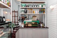 Brown Wooden Cabinet With Assorted Items