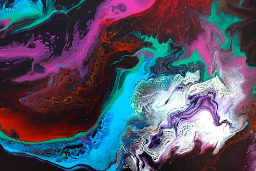 Mixture of Colorful Paints