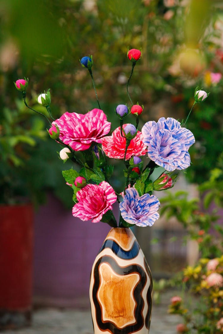 Flowers On Ceramic Vase