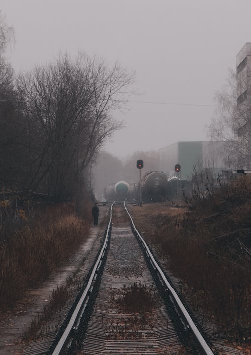 Train Track During Foggy Weather