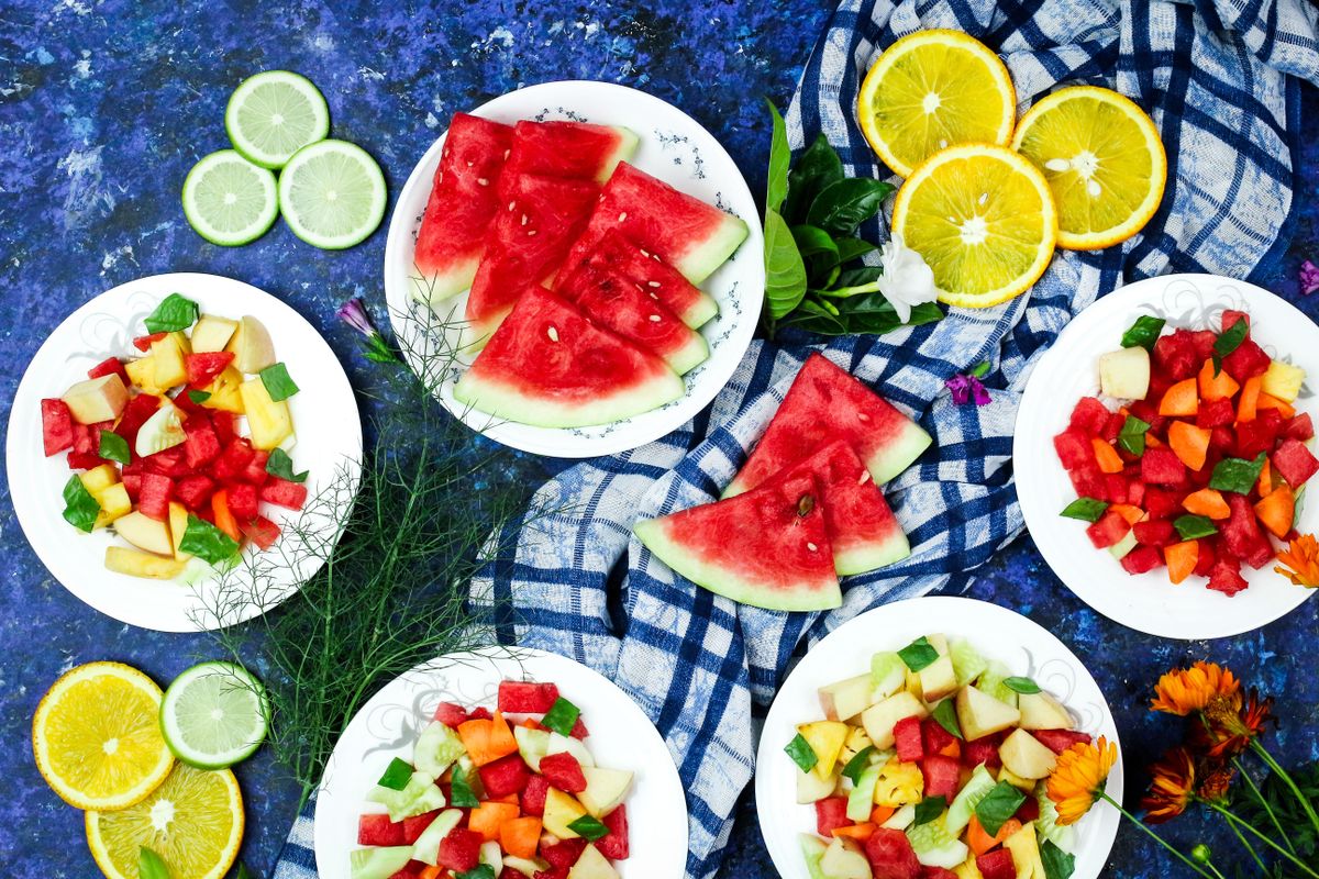 Mixed Fruit Salad with Honey-Lemon Dressing